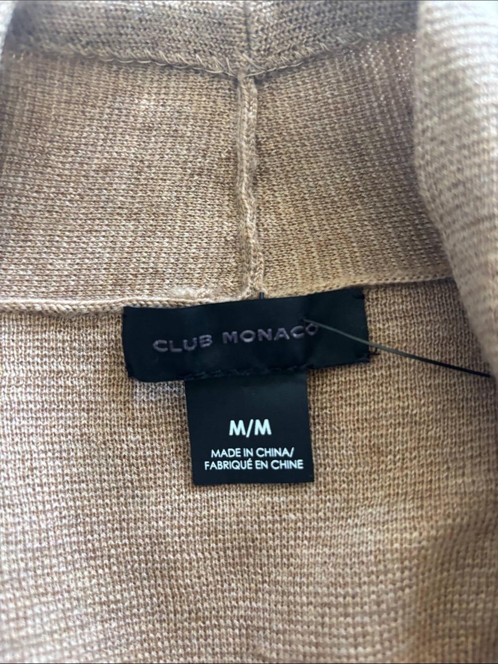 Club Monaco Camel Brown Midi Sweater Dress 100%wool - Picture 6 of 9